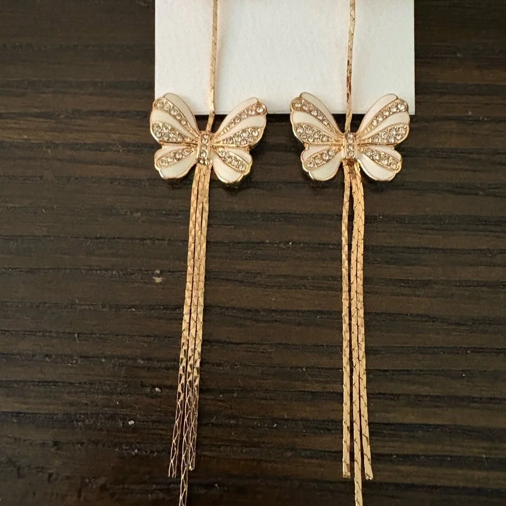NEW Jessica Simpson butterfly earrings